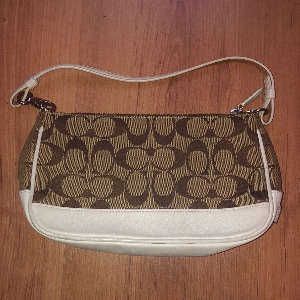 Coach Canvas and Leather Logo Pochette